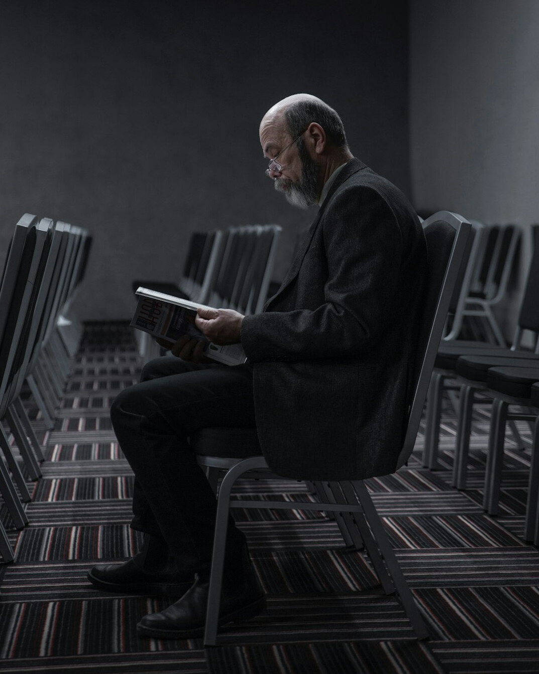 Studio portrait of a senior male lecturer