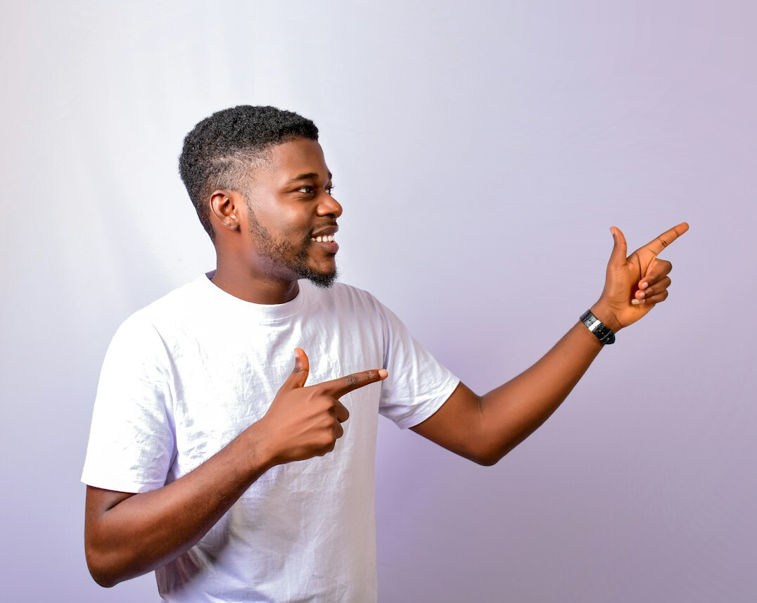 Studio portrait of a young male communication coach